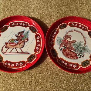 The Tin Box set of 2 Christmas Serving Trays
